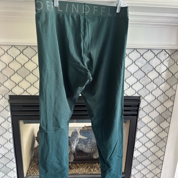 Offline by Aerie logo band leggings dark forest green size XL - Picture 2 of 4